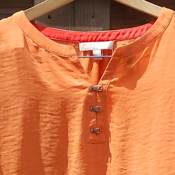 ATTRACTIVE BANANA REPUBLIC Orange Flowy Top Women's Size Small Flowy Creamsicle - Picture 2 of 7